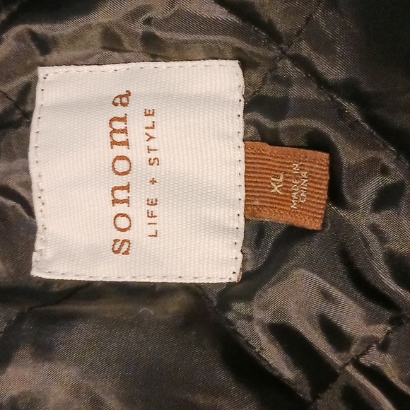 Sonoma "Life & Style" Plaid Vest with Detachable Faux Fur Trimmed Hood Size XL - Picture 5 of 7